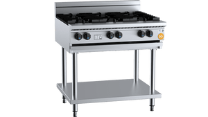 K+ Six Burner Boiling Top Cooktop Open Burner on Stand Natural Gas