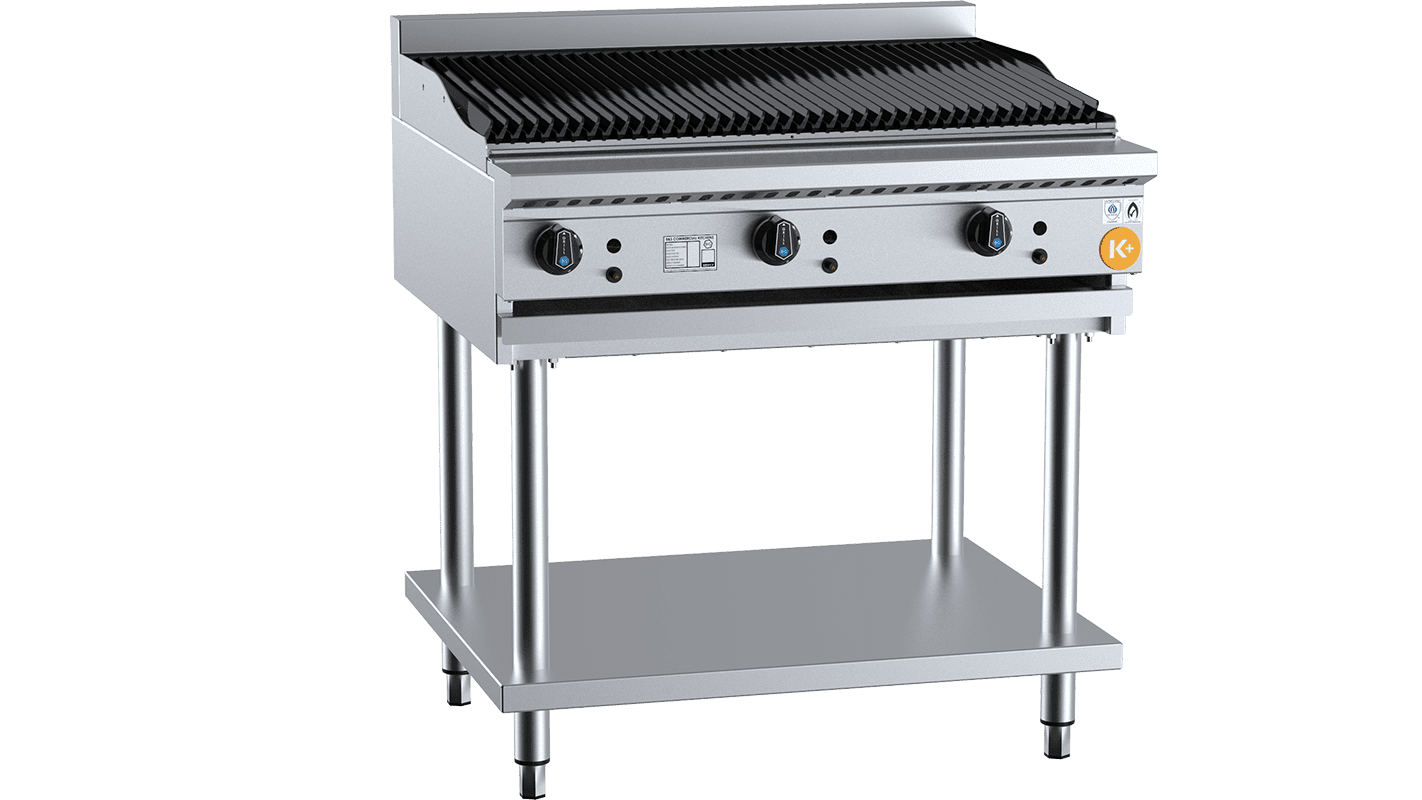 K+ 900mm Char Broiler Char Grill On Stand LPG