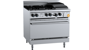 K+ Four Open Burner Oven With 300mm Char Grill  Natural Gas