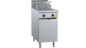 K+ Two 13.5L Split Pan Two Baskets Twin Chamber Turbo Deep Fryer LPG