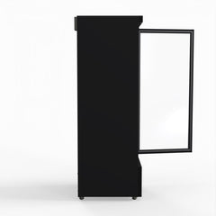 Thermaster 459L Single Glass Door Supermarket Fridge Black LG-600BGBM