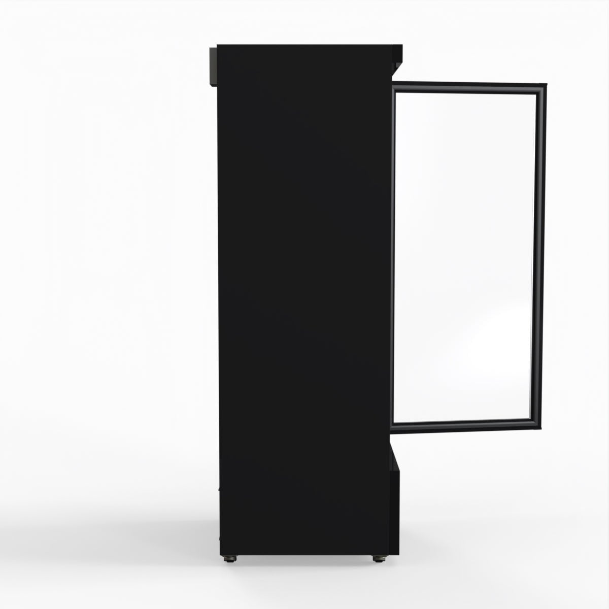 Thermaster 459L Single Glass Door Supermarket Fridge Black LG-600BGBM