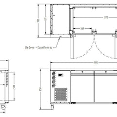 Williams Opal - Three Door Stainless Steel Under Counter Freezer