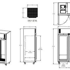 Williams Pearl - Two Door White Colorbond Upright Display Freezer