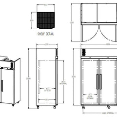Williams Pearl - Three Door White Colorbond Upright Display Freezer