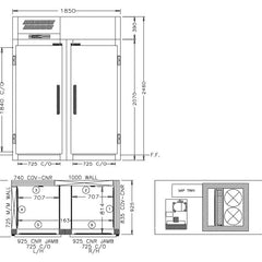 Williams Ruby - Two door Freezer