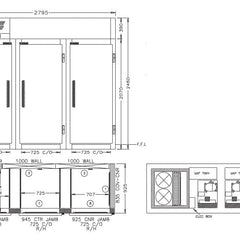 Williams Ruby - Three door Freezer