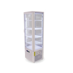 Thermaster Four-Sided Upright Beverage Display Fridge Ivory-White LSC235