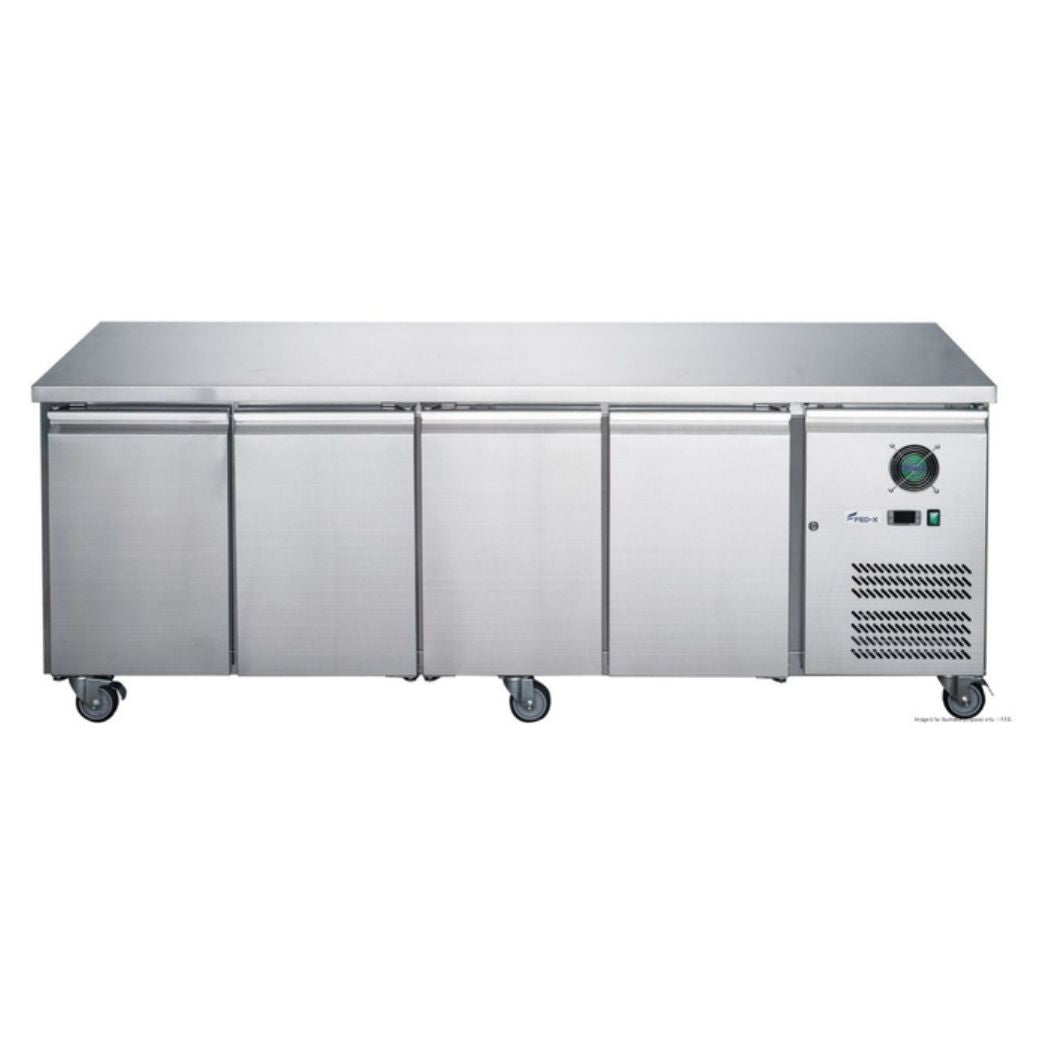 FED-X S/S Four Door Bench Fridge XUB6C22S4V