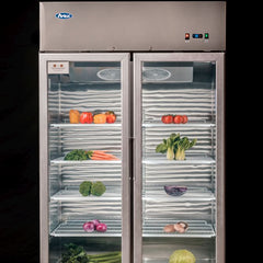 Atosa Top Mounted Double Glass Door Freezer MCF8602