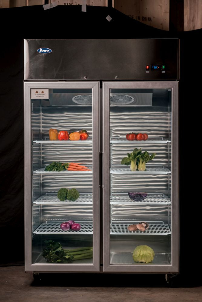 Atosa Top Mounted Double Glass Door Freezer MCF8602