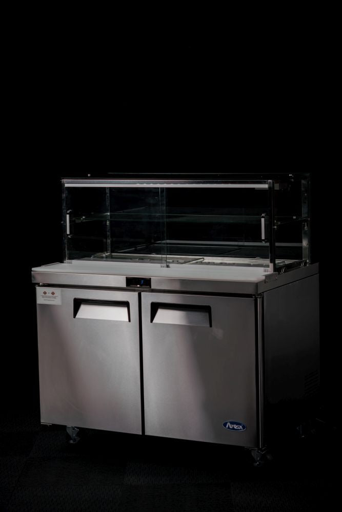 Atosa 2 Door Sandwich Bar With Glass Canopy 1225Mm MSF8302G
