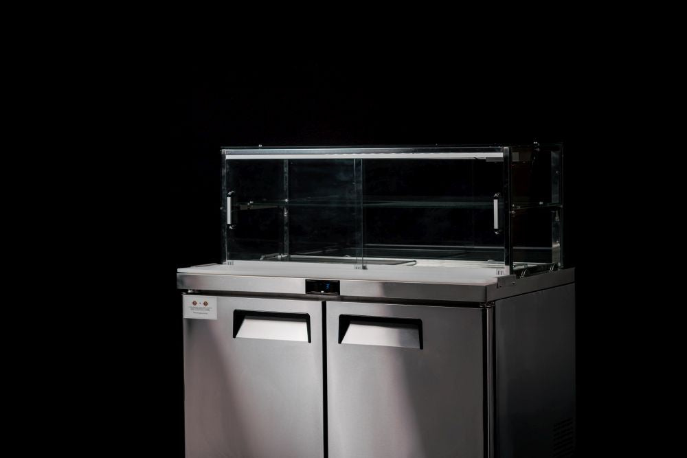 Atosa 2 Door Sandwich Bar With Glass Canopy 1225Mm MSF8302G