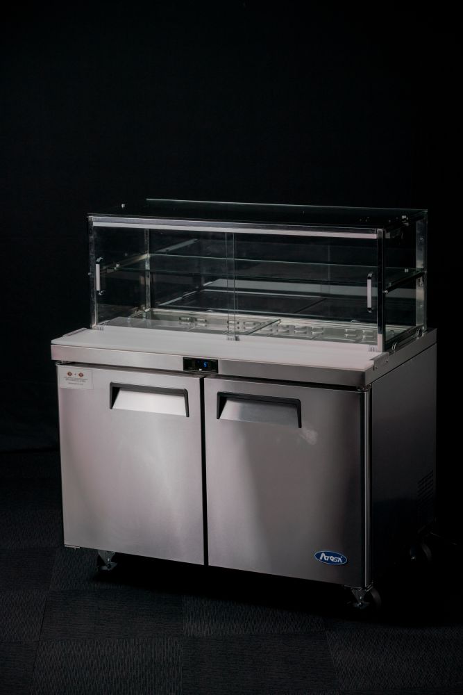 Atosa 2 Door Sandwich Bar With Glass Canopy 1225Mm MSF8302G