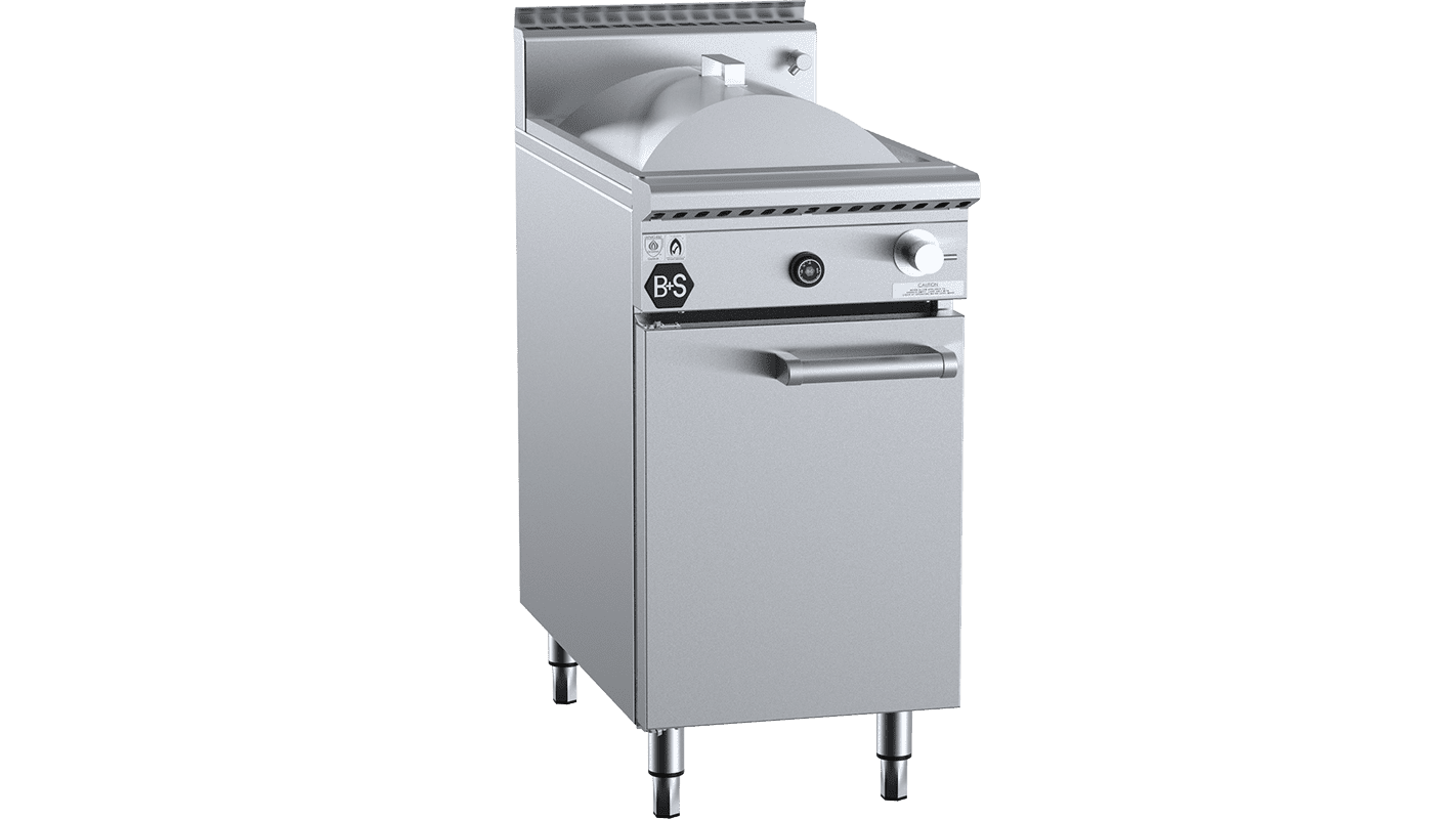 B+S Black Noodle Cooker with Cheung Fun insert Natural Gas