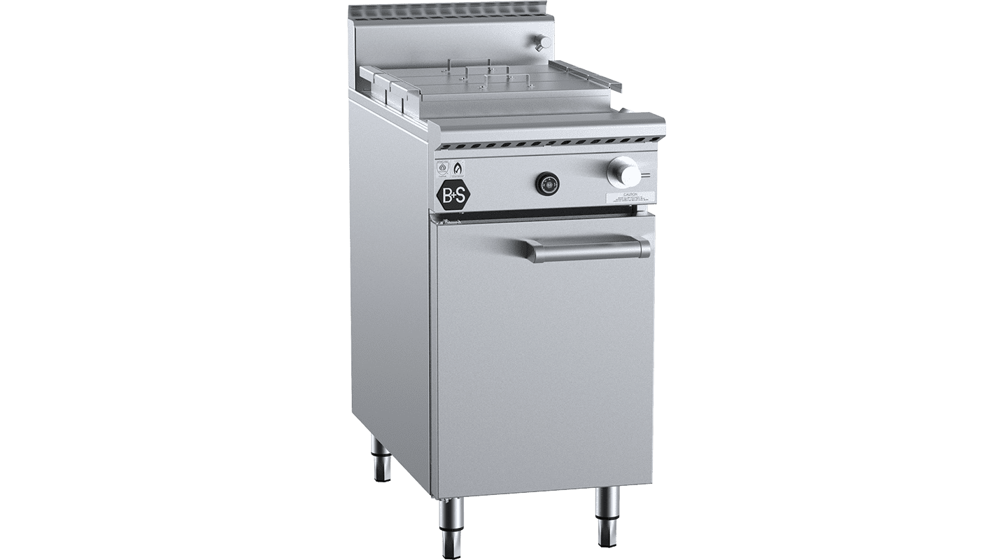 B+S Black Noodle Cooker with Soup Warmer insert (3 rec pots) LPG