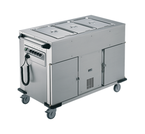 Rieber NORM-III-1-1K - Bain Marie Top 1 x Heated Cabinet 1 x Refrigerated Cabinet Mobile Food Transport Trolley