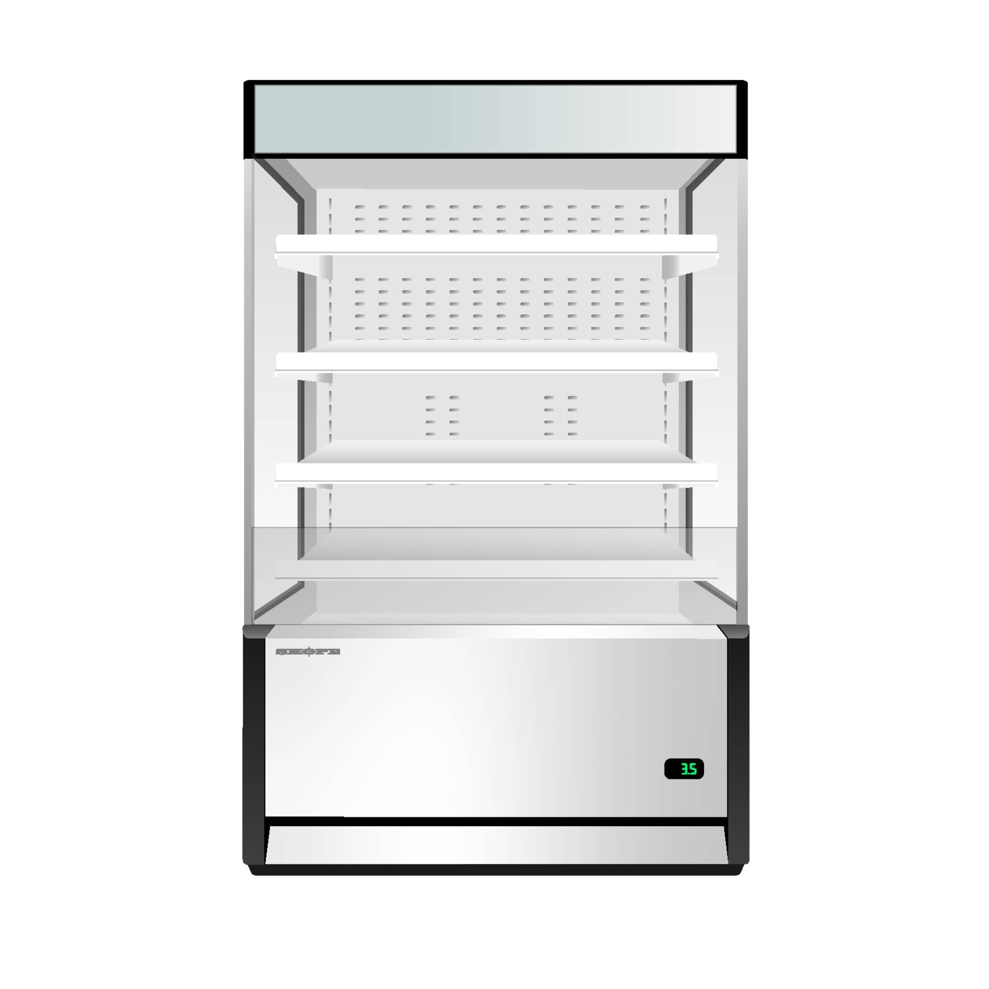 Skope OD1100N Open Deck Fridge - Low Sign