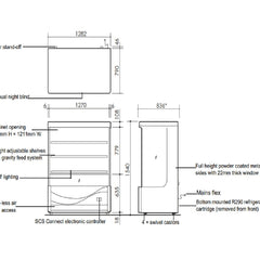 Skope  798L Open Deck Fridge OD720N