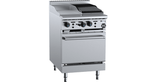 B+S Black Oven with 300mm Grill Plate & 300mm Char Broiler Natural Gas