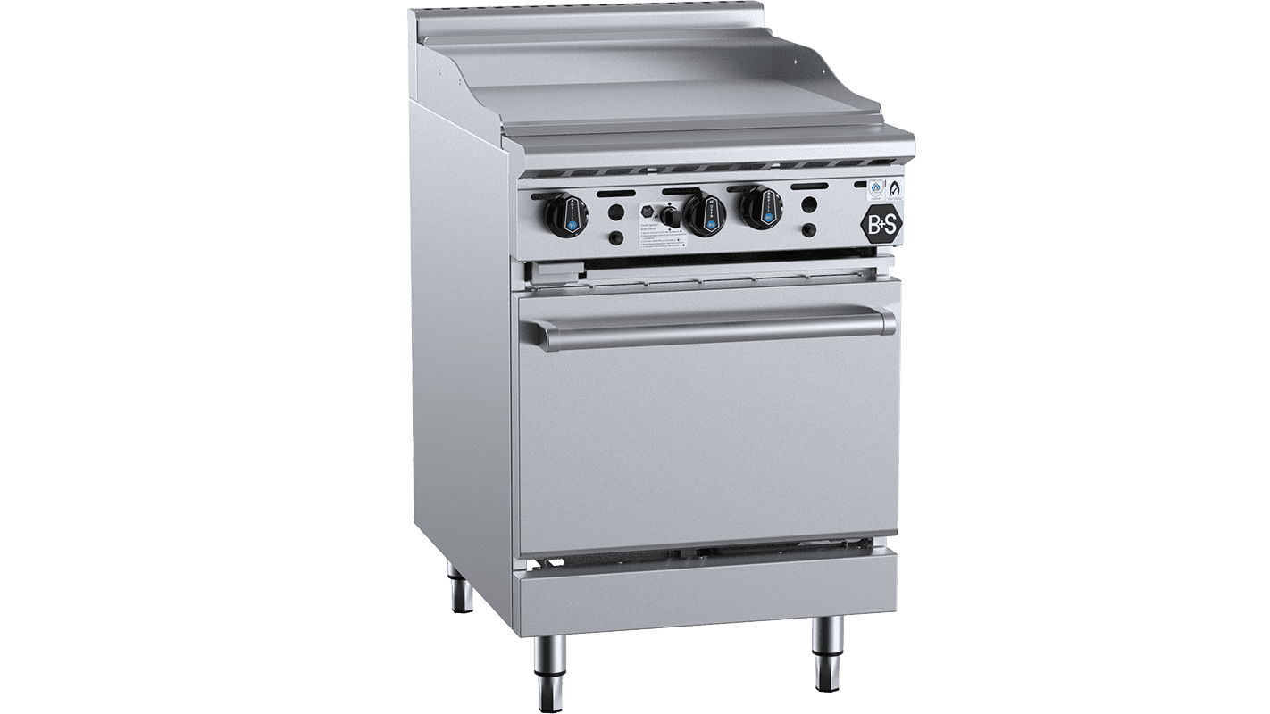 B+S Black Oven with 600mm Grill Plate LPG