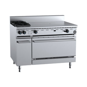B+S Black Oven with Two Open Burners & 900mm Target Top LPG