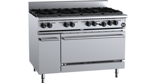 B+S Black Eight Burner Oven LPG