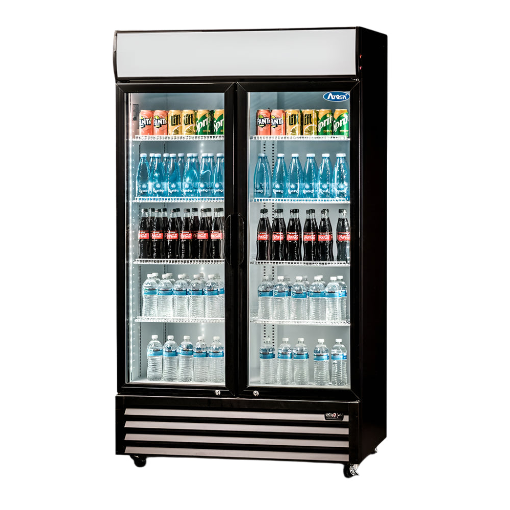 Atosa Double Glass Door Mounted Refrigerator P1000WB-A