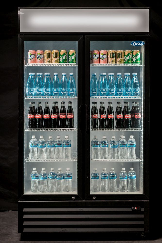 Atosa Double Glass Door Mounted Refrigerator P1000WB-A