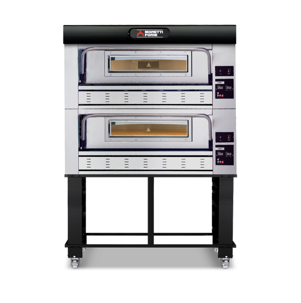 Moretti Forni Gas Double Deck Oven on Stand 12x 30cm Pizza COMP P110G A/2/S