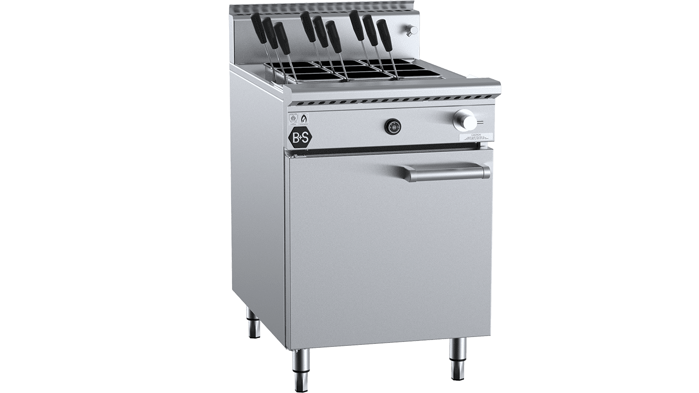 B+S Black Pasta Cooker 9 Baskets Natural Gas