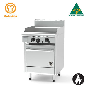 Goldstein Gas 610 X 520 X 20 mm Griddle, 20'' Gas Fan Forced Oven PF24G20FF-X