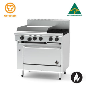 Goldstein Gas 2 Burners, 610 X 520 X 20 mm Griddle, 28'' Gas Static Oven PF24G228-X