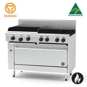Goldstein Gas 4 Burners, 610 X 510 BBQ, 40'' Static Electric Oven PF24Q440E-X