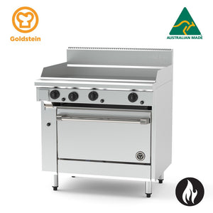 Goldstein Gas Gas Range, 914 X 520 X 20 mm Griddle, 28'' Gas Static Oven PF36G28-X