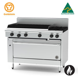 Goldstein Gas 2 Burners, 914 X 510 BBQ, 40'' Fan Forced Electric Oven PF36Q240EFF-X