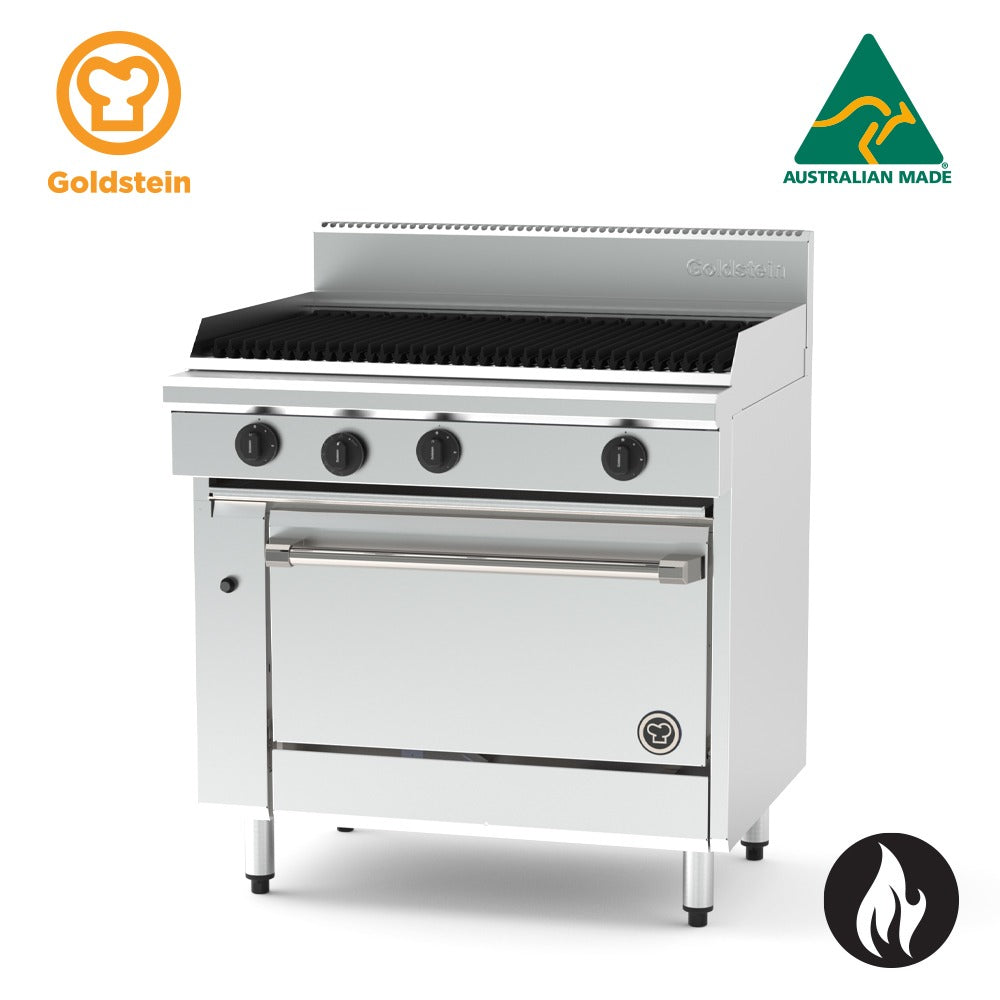 Goldstein Gas Gas Range, 914 X 510 mm BBQ, 28" Fan Forced Gas Oven PF36Q28FF-X
