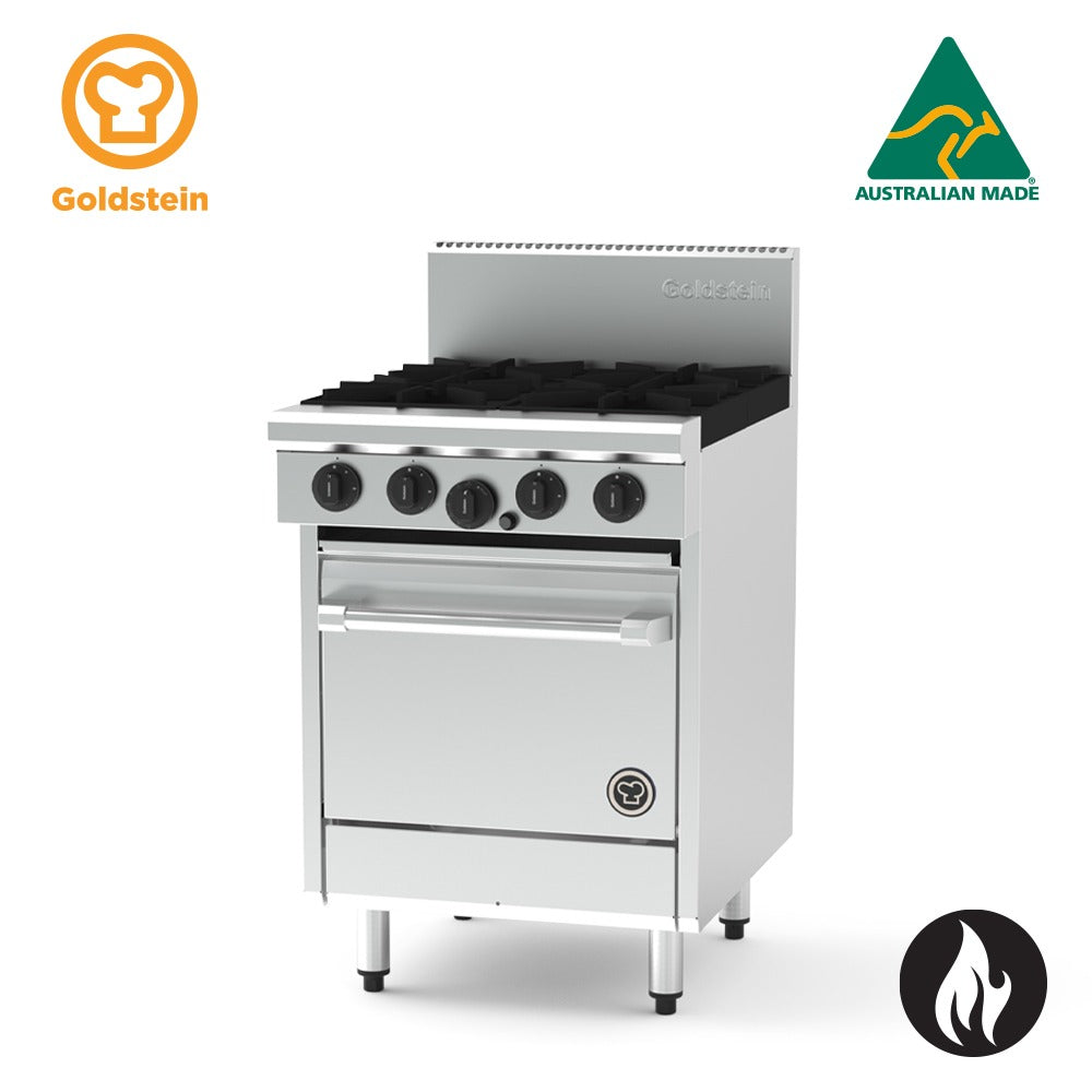 Goldstein Gas 4 Burners, 20'' Gas Fan Forced Oven PF420FF-X