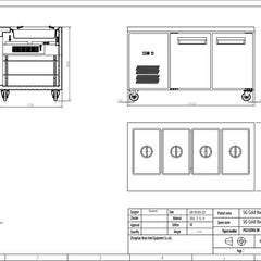 Thermaster Bench Station Two Door 4X1/1 Gn Pans PG150FA-B