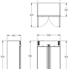 Williams Garnet Bakery - Two Door 2/1 Gn Stainless Steel Upright Bakery Retarder
