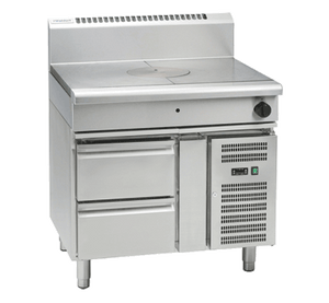 Waldorf 800 Series RN8100G-RB - 900mm Gas Target Top - Refrigerated Base