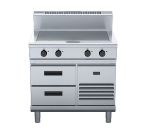 Waldorf 800 Series RN8104E-RB - 900mm Electric Solid Top - Refrigerated Base