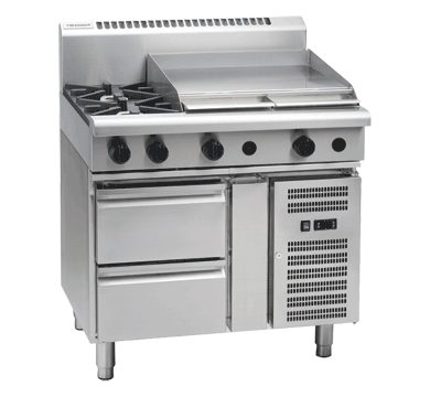 Waldorf 800 Series RNL8606G-RB - 900mm Gas Cooktop Low Back Version – Refrigerated Base