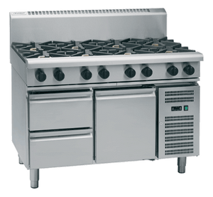Waldorf 800 Series RNL8806G-RB - 1200mm Gas Cooktop Low Back Version – Refrigerated Base