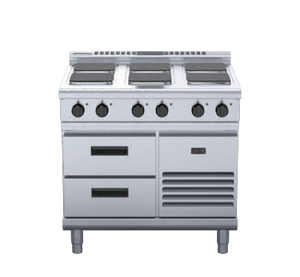 Waldorf 800 Series RNL8600SE-RB - 900mm Electric Cooktop Sealed Hobs Low Back Version - Refrigerated Base