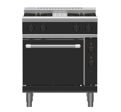 Waldorf Bold RNLB8513GE - 750mm Gas Range Electric Static Oven Low Back Version