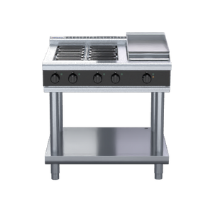 Waldorf Bold RNLB8603E-LS - 900mm Electric Cooktop Low Back Version - Leg Stand