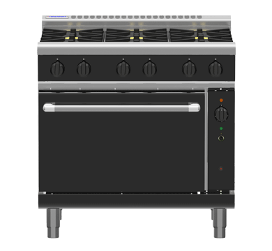 Waldorf Bold RNB8610GC - 900mm Gas Range Convection Oven