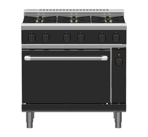 Waldorf Bold RNLB8616GEC - 900mm Gas Range Electric Convection Oven Low Back Version