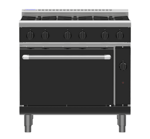 Waldorf Bold RNLB8610G - 900mm Gas Range Static Oven Low Back Version